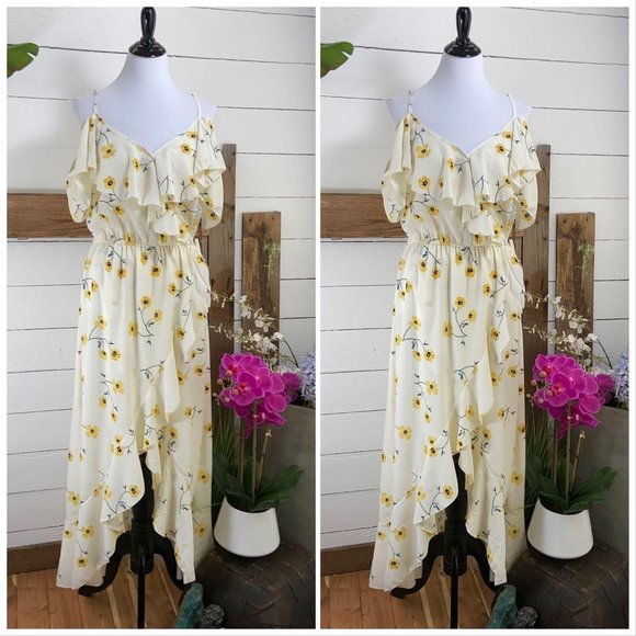 Blush Dresses & Skirts - Blush Cold Shoulder Faux Wrap Maxi Dress NWT XL